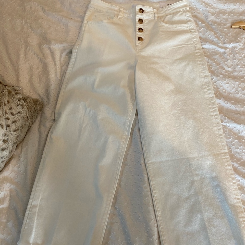 Brand New LOFT High Waist Wide Leg Crop Jean